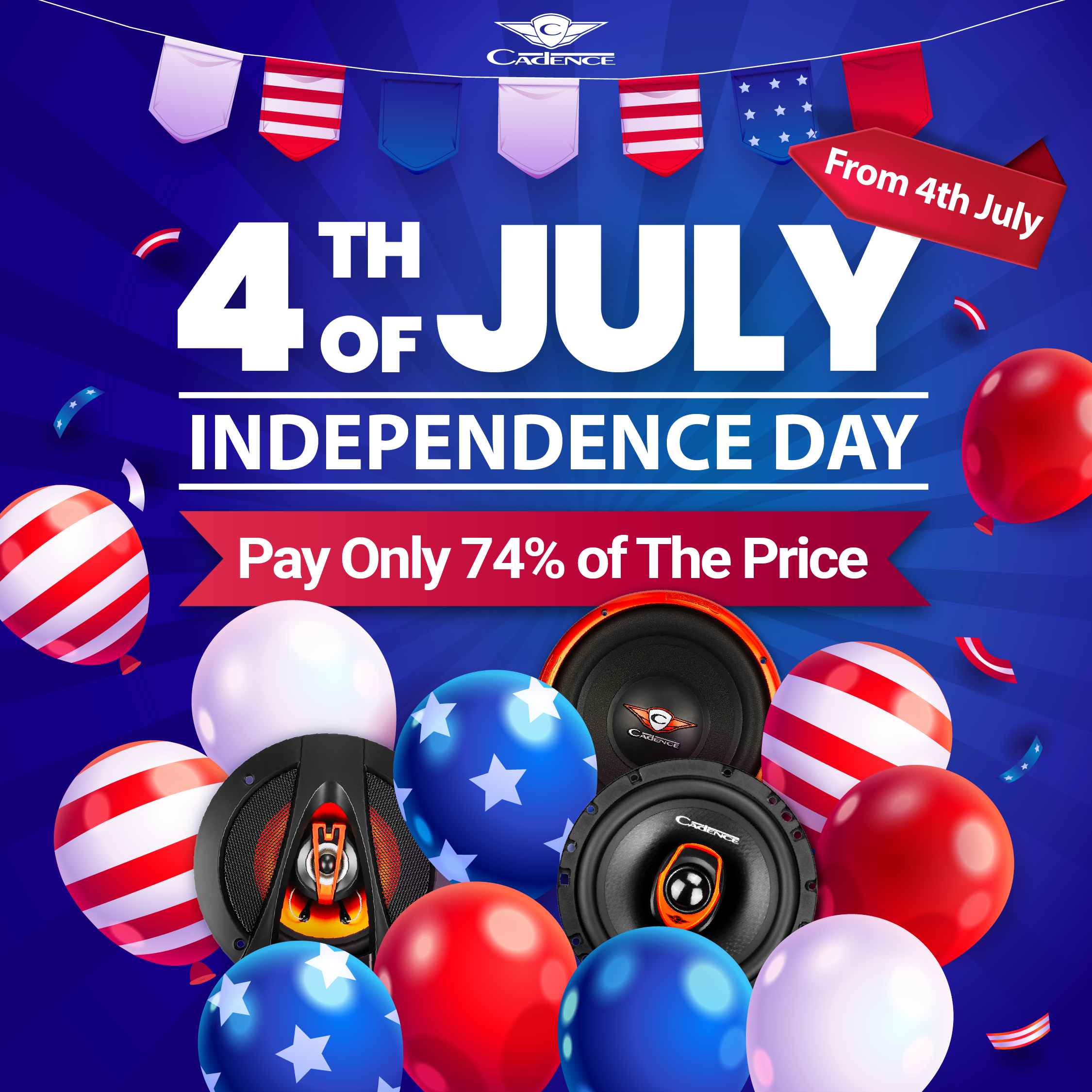 Independence Day Sale! Pay only 74% of the Price!